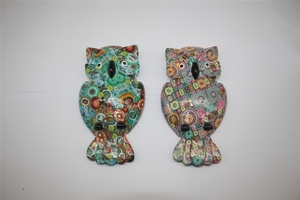 Top Seller Hand-Finished Animal Color Colorful <strong>Owl</strong> Watch Over You Resin Wall Sign Plaque Clear Textured <strong>Plate</strong> - Product Image 2