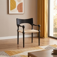 Chaise de salle à manger en bois MULIGNA, style nordique moderne minimaliste, fauteuil - Meubles de salle à manger durables pour l'intérieur, chaise de salle à manger pour usage domestique