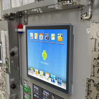 PC industriel LCD 10,4 12,15 17 pouces 1000 nits IP65 avec écran tactile HMI, RS485, RS232, tout-en-un, Android