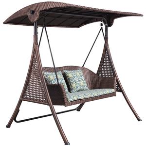 Patio hogar jardín ratán columpio con cesta colgante al aire libre mecedora cuna silla para <span class=keywords><strong>balcón</strong></span> colgante mecedora conjunto - Product Image 6