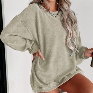 Custom Multi Colors Casual Long Sleeve Pullover <strong>Comfy</strong> Top Basic Knit Plain Blank Women Sweatshirt <strong>Hoodies</strong> - Product Image 1