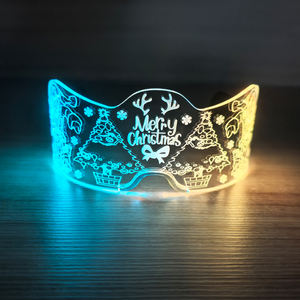 新着クリスマスパーティーLEDライトアップハーフフェイステクノロジーメガネ変色メガネコンサート - Product Image 4