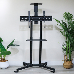 Modern Furniture Movable LCD Mobile <strong>TV</strong> <strong>Stand</strong> Designs <strong>Mount</strong> Mobile Metal <strong>TV</strong> Trolley With Wheels - Product Image 2