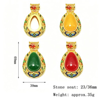 Pendentifs Breloques Goutte d'Eau en Résine Cloisonné Ethnique de Haute Qualité pour Colliers Femme, Bijoux, Cadeaux, Vente en Gros
