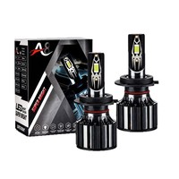 Ampoules de phares LED H11 H4 H7 9005 9006 avec décodeur CANBUS anti-étincellement, ventilateur de refroidissement, 6000K, kit voiture super lumineux