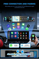 Adaptateur CarPlay sans fil à connexion automatique, mini boîtier AI Plug-and-play compatible avec tous les modèles de voitures, services OEM/ODM disponibles, adaptateur USB-A vers Type-C gratuit