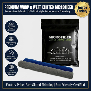 Serviette en microfibre de polyester tricotée warp Tavelya de qualité supérieure, séchage rapide, super absorbante, 300 GSM, chiffon de lavage de voiture professionnel - Product Image 5