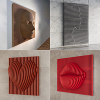 Art Mural Ondulé 3D Stéréoscopique Irrégulier Inspiré du Visage Humain, Insonorisant et Étanche, Idéal pour Salle de Sport et Centre Commercial – Le Choix des Designers Modernes