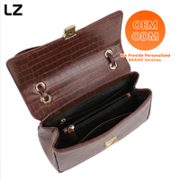 Sac à main en cuir véritable pour femme, vente directe d'usine LZ Guangzhou, sac à bandoulière en cuir d'alligator, sac fourre-tout pour femmes