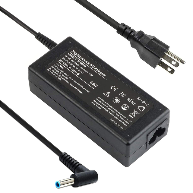 All Weather Durable 65W Desktop Blue Tip Charger For HP, 4.5*3.0mm Adapt Long Time Continuous Charging Use