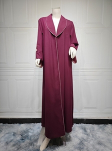 Abiti arabici donna moda aperta nera lunga Dubai tacchino Abaya abito per donne musulmane - Product Image 5