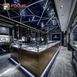 Fabricante de Vitrinas de Joyería de Lujo Personalizadas, Vitrina de Vidrio con Marco de Madera para Espacios de Boutique - Product Image 1