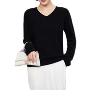 Offres Spéciales ordinateur pull tricoté pull femme col en V 100% laine pull femme