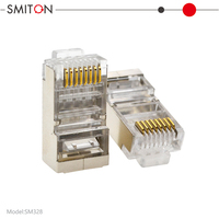 Connecteur Ethernet RJ45 blindé Cat6 Gigabit plaqué or 8P8C