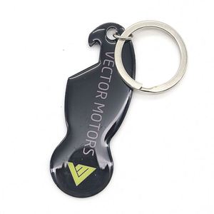 Shopping Trolley Token Personalized Stainless Steel Shopping Cart Trolley Chips Supermarket Coin Token 1EURO <b>Keychain</b> - Product Image 1