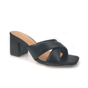 Scarpe da <span class=keywords><strong>donna</strong></span> cinghia trasversale cinghie <span class=keywords><strong>tacco</strong></span> square-toe Sandali di alta collina delle signore scivolo pantofole - Product Image 3