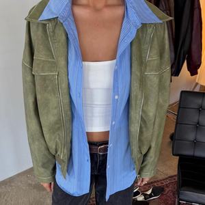 Nuevo Diseño Chaqueta de Piloto para Mujer 2025, Estilo Retro con Solapa, Manga Larga, con Minifalda Corta, Traje Casual Holgado para Mujer - Product Image 4