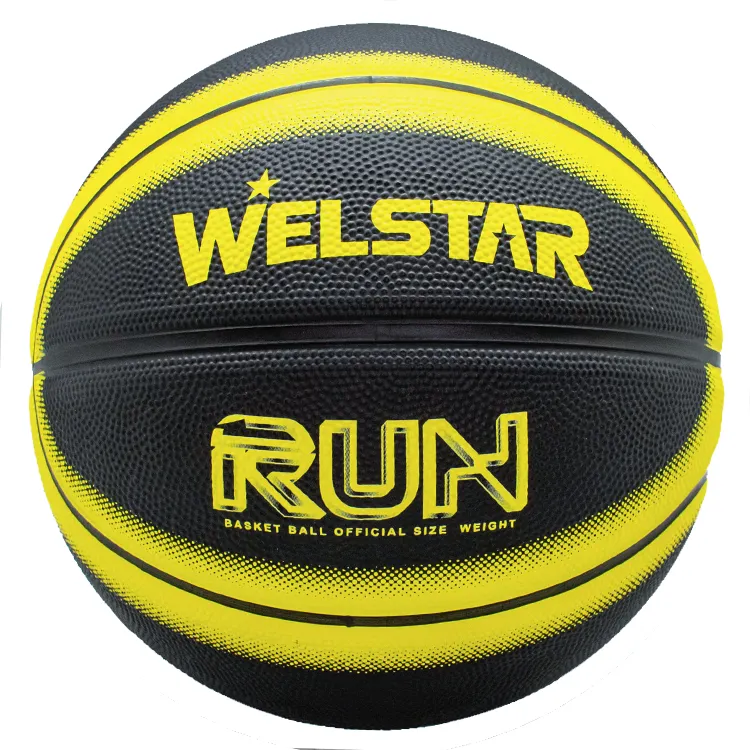 Deep Channel Foam Größe 7 Rubber Basketball Custom Ball mit heller Farbe