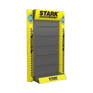 Estantes de exhibición de herramientas eléctricas de hardware de metal con accesorios de soporte de tablero de clavijas, acabado de capa de polvo de iluminación LED para supermercados - Product Image 3