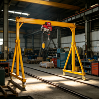 Atelier mobile, grue portique de chantier naval, 1-5 tonnes, extérieur, palan électrique de type A, moteur PLC, boîte de vitesses, hauteur réglable