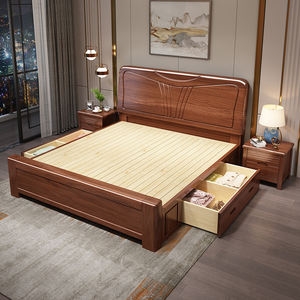 Modern Opbergbed 1.5/1.8 Eenpersoons-En Tweepersoons Hotelappartement Fabriek Directe Levering Slaapkamermeubilair Hotelmeubilair - Product Image 1