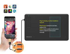 Stock prix usine 10 lunes G12 professionnel 8192 niveau dessin tablette USB graphique Art dessin Pad électronique stylo tablette - Product Image 5