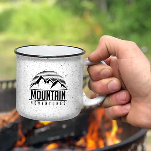 Alta calidad al por mayor promocional barato logotipo personalizado 13oz personalizado paquete a granel moteado Camping té cerámica fogata taza - Product Image 6