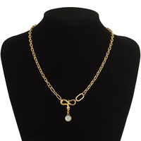 Collier tendance avec pendentif animal en perle plaqué or, design de créateur, personnalisé, simple, chaîne en boîte rouge, style boutique