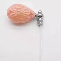 Flacon pulvérisateur de parfum vide en verre rond transparent de 100 ml, style cristal vintage, avec atomiseur à bulbe