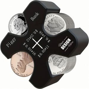 Portamonedas de Silicona Personalizado para Auto - Organizador Portátil para 55 Monedas, Compatible con Monedas de un Centavo, Cinco Centavos, Diez Centavos y Veinticinco Centavos - Product Image 1