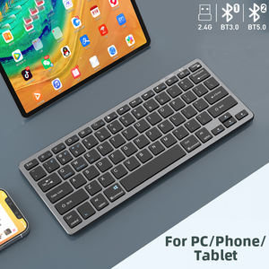 Nouveau clavier multimédia sans fil ergonomique mini en plastique USB 3.0 à 78 touches avec synchronisation multi-appareils pour ordinateur portable PC Pad Mac Tablette - Product Image 4