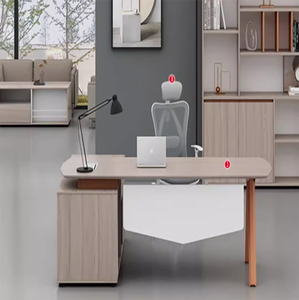 Muebles de Oficina de Lujo a Precios Accesibles, Escritorio Ejecutivo en Forma de I, Metal y MDF, para Oficina en Casa, Reemplazo Elegante para - Product Image 2