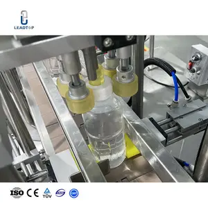 Ligne de machine d'étiquetage de capsulage remplissante de pot de liquide de solution de miel de mini piston automatique de 1000bph deux 2 têtes