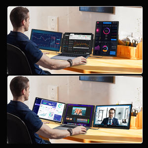 Monitor Portátil de Pantalla Triple S9H de 15.6 Pulgadas con Soporte Integrado para Escritorio, Directo de Fábrica - Product Image 4