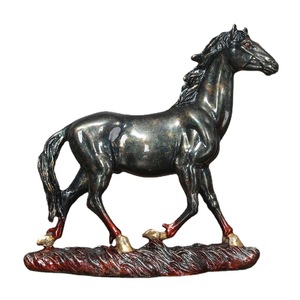 Brass Horse Figurine Copper Desk <b>Ornament</b> Traditional Design Home Office Decor Gift - Product Image 4