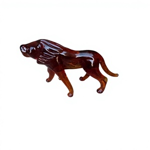 รูปปั้นสิงโตแก้วมูราโน่เป่าด้วยมือ งานศิลปะตกแต่ง ของสะสมทำมือ - Product Image 1