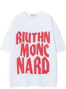 เสื้อยืดโอเวอร์ไซส์ลายกราฟิก RIUTHN MONC <span class=keywords><strong>NARD</strong></span> พิมพ์ลายตัวอักษรหลากสี สไตล์ลำลอง ยูนิเซ็กส์ คอกลม แขนสั้น ฮิปฮอป สตรีทแวร์ - Product Image 4