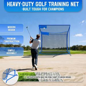 Filet <span class=keywords><strong>de</strong></span> frappe <span class=keywords><strong>de</strong></span> <span class=keywords><strong>golf</strong></span> avec filet <span class=keywords><strong>de</strong></span> frappe supplémentaire, filets d'entraînement <span class=keywords><strong>de</strong></span> <span class=keywords><strong>golf</strong></span> robustes <span class=keywords><strong>de</strong></span> 10x7 pieds/7x7 pieds pour les golfeurs, entraînement <span class=keywords><strong>de</strong></span> <span class=keywords><strong>swing</strong></span> dans la cour - Product Image 2