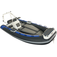 Bateau gonflable à coque en aluminium pour 12 places Bateau pneumatique semi-rigide à coque en aluminium avec moteur à vendre de weihai