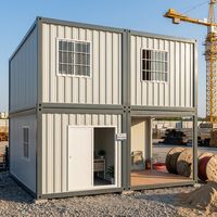 Maison préfabriquée facile à assembler, maison conteneur pour chantier de construction, ignifuge