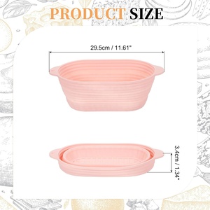 Panier <span class=keywords><strong>de</strong></span> levage ovale en silicone antiadhésif pour pain au levain, ensemble d'outils <span class=keywords><strong>de</strong></span> cuisson professionnels, compatible lave-vaisselle, écologique - Product Image 1
