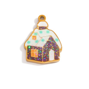 จี้ห้อยคอธีมคริสต์มาส สแตนเลสสตีล สีทอง 18K อุปกรณ์ทำเครื่องประดับ DIY ของขวัญสำหรับทุกเพศ - Product Image 5