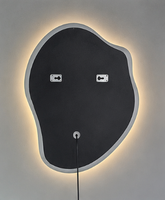 Meuble-lavabo mural de salle de bain avec miroir LED, double vasque, armoire de rangement, ensemble combiné en MDF étanche, vente en gros directe usine