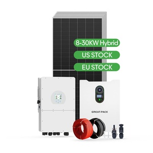 ชุดอุปกรณ์ครบชุด ระบบโซลาร์เซลล์ไฮบริดสำหรับบ้าน 5kw 10kw 15kw 20kw พร้อมแบตเตอรี่ลิเธียม 20kwh ระบบพลังงานแสงอาทิตย์สำหรับบ้าน - Product Image 1
