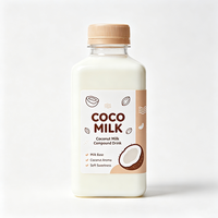 Étiquettes de bouteilles de jus de noix de coco Haoxuan ODM, autocollantes, imperméables, imprimées, autocollants pour boissons, service d'impression personnalisé