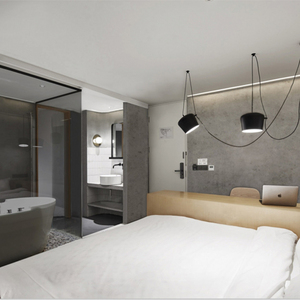 Meubles d'intérieur d'hôtel design éclectique, ensemble de chambre à coucher moderne en bois pour hôtel commercial, villa et projet d'aménagement d'appartements - Product Image 4