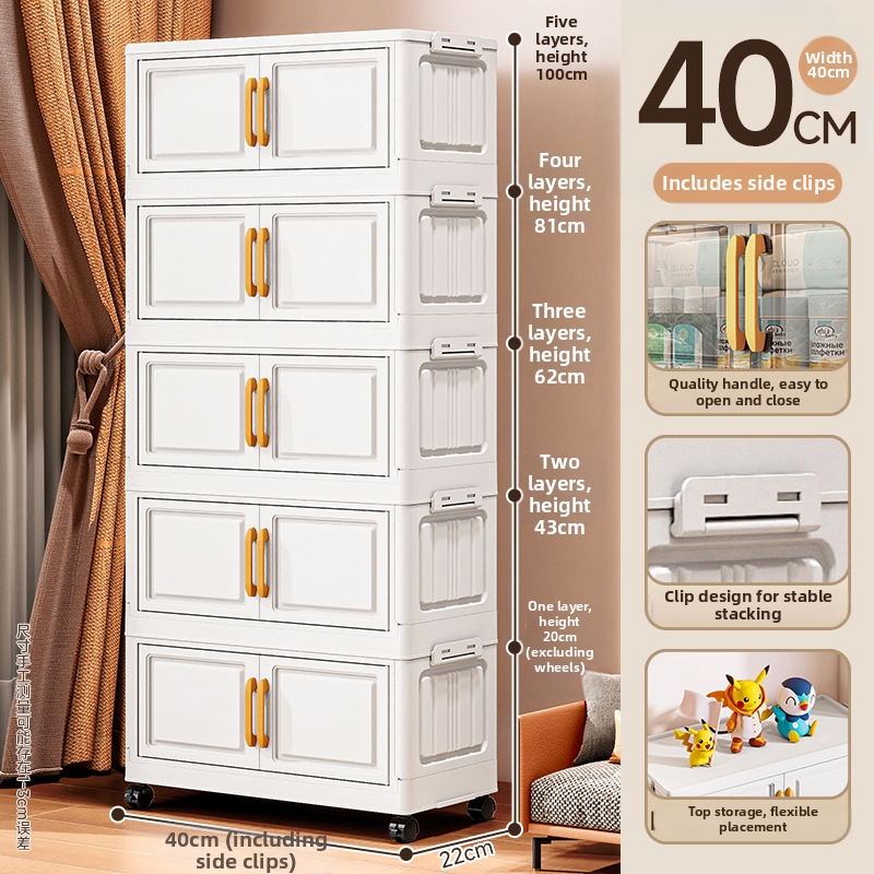 38-sided wide folding cabinet white
