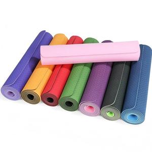 Tapis de yoga TPE, tapis de sport, tapis de yoga antidérapant 6 mm, logo personnalisé, impression UV, respectueux de l'environnement, double couche, tapis de yoga TPE - Product Image 2