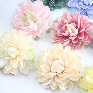 Flores Artificiales de Dalia Azules de Seda con Tallo Individual para Decoración del Hogar y Bodas - Product Image 2