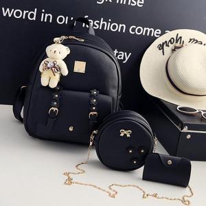 Pequeno Cinto Floral Multi-Purpose PU Mochila New Trendy Style Mulheres Casual Versátil School <span class=keywords><strong>Bag</strong></span> Mochila dos Estudantes - Product Image 1